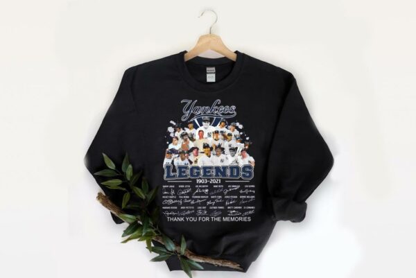 Official120th New York Yankees Shirt, Anniversary New York Yankees Legends 1903 2021 Signatures Shirt 2
