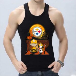 OfficialCharlie Brown And Snoopy Watching Pittsburgh Steelers Moon Halloween Shirt, Watching Pittsburgh Steelers Moon Shirt 6