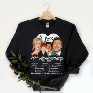 OfficialI Love Lucy 70th Anniversary 1951-2021 Thank You For The Memories Signatures Shirt, Love Lucy Shirt 5
