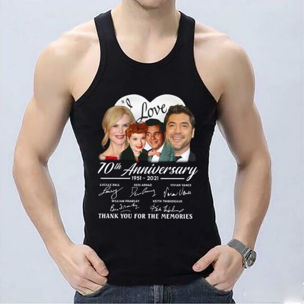 OfficialI Love Lucy 70th Anniversary 1951-2021 Thank You For The Memories Signatures Shirt, Love Lucy Shirt 3