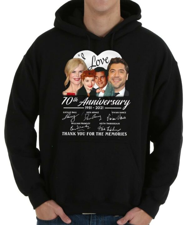 OfficialI Love Lucy 70th Anniversary 1951-2021 Thank You For The Memories Signatures Shirt, Love Lucy Shirt 4