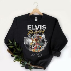 OfficialMemories Elvis Presley Guitar Shirt, Guitar Rock And Elvis Presley Signatures Shirt 5