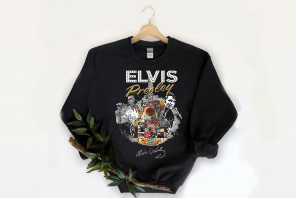 OfficialMemories Elvis Presley Guitar Shirt, Guitar Rock And Elvis Presley Signatures Shirt 2