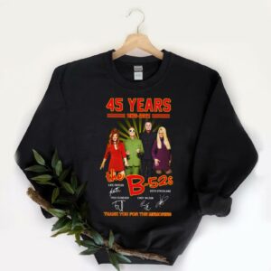 Original 45 Years The B-52s Shirt, 45 Years1976 2021 The B52s Thank You For The Memories Signature Shirt 5