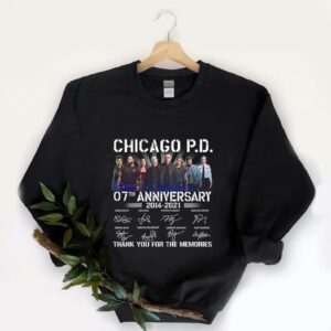 Original Chicago PD Shirt, Chicago PD 07th Anniversary 2014 2021 Signatures Thank You For The Memories Shirt 5