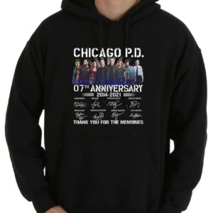 Original Chicago PD Shirt, Chicago PD 07th Anniversary 2014 2021 Signatures Thank You For The Memories Shirt 7