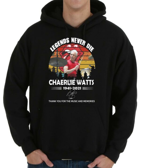 Original Legends Never Die Charlie Watts 1941 2021 Thank You For The Memories Signatures Shirt, Charlie Watts Shirt 4