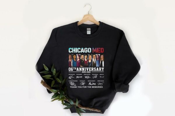 Original Med Fire Pd Shirt, Chicago Med 06th Anniversary 2015 2021 Thank You For The Memories Shirt 2