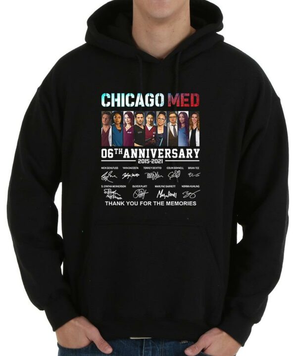Original Med Fire Pd Shirt, Chicago Med 06th Anniversary 2015 2021 Thank You For The Memories Shirt 4
