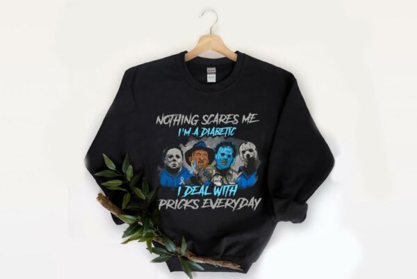 Original Nothing Scares Me I'm A Diabetic I Deal With Pricks Everyday Halloween Shirt, Nothing Scares Michael Myles Shirt 2