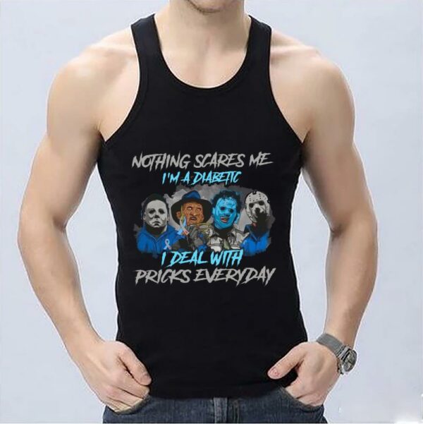 Original Nothing Scares Me I'm A Diabetic I Deal With Pricks Everyday Halloween Shirt, Nothing Scares Michael Myles Shirt 3