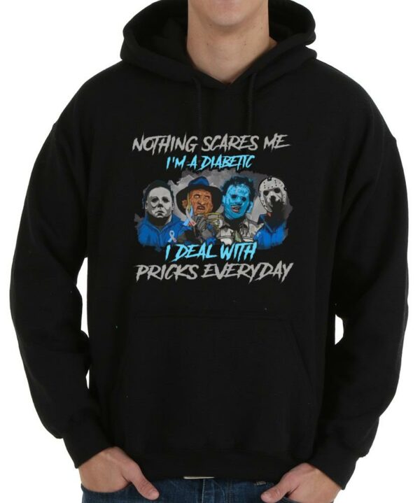 Original Nothing Scares Me I'm A Diabetic I Deal With Pricks Everyday Halloween Shirt, Nothing Scares Michael Myles Shirt 4