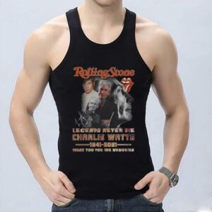 Original Rip Charlie Watts Shirt, Rolling Stone Legends Never Die Charlie Watts 1941-2021 Thank Memories Signature Shirt 6