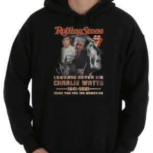 Original Rip Charlie Watts Shirt, Rolling Stone Legends Never Die Charlie Watts 1941-2021 Thank Memories Signature Shirt 7