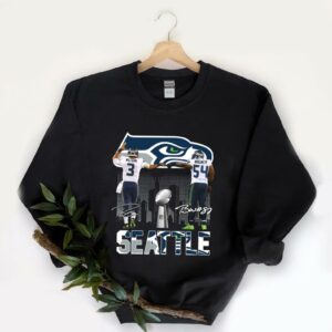 Original Seahawks Bobby Wilson Shirt, Seattle Seahawks Russell Wilson And Bobby Wagner Signatures Shirt 5