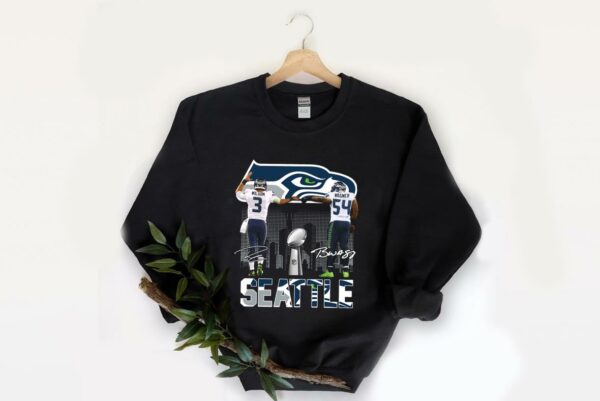 Original Seahawks Bobby Wilson Shirt, Seattle Seahawks Russell Wilson And Bobby Wagner Signatures Shirt 2