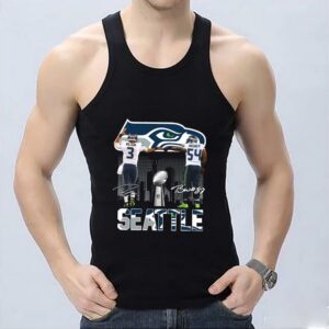 Original Seahawks Bobby Wilson Shirt, Seattle Seahawks Russell Wilson And Bobby Wagner Signatures Shirt 6