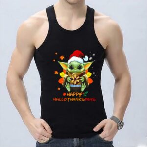 Original Star Wars Baby Yoda Hug Walmart Shirt, Santa Baby Yoda Hug Walmart Happy Hallothanksmas Shirt 6