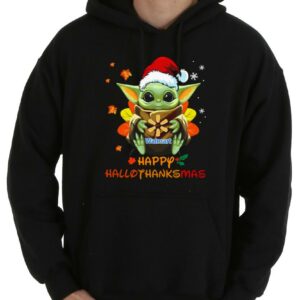 Original Star Wars Baby Yoda Hug Walmart Shirt, Santa Baby Yoda Hug Walmart Happy Hallothanksmas Shirt 7