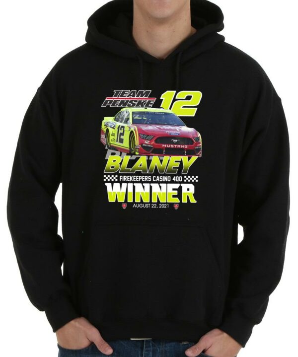 Original Team Penske 12 Blaney Firekeeoers Casino 400 Winner Shirt, Team Penske 12 Firekeeoers Shirt 4