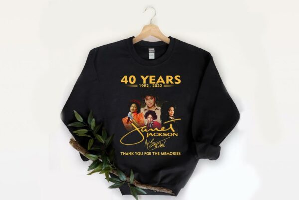 Premium 40 Years Janet Jackson Shirt, 1982 2022 Janet Jackson Thank You For The Memories Signature Shirt 2
