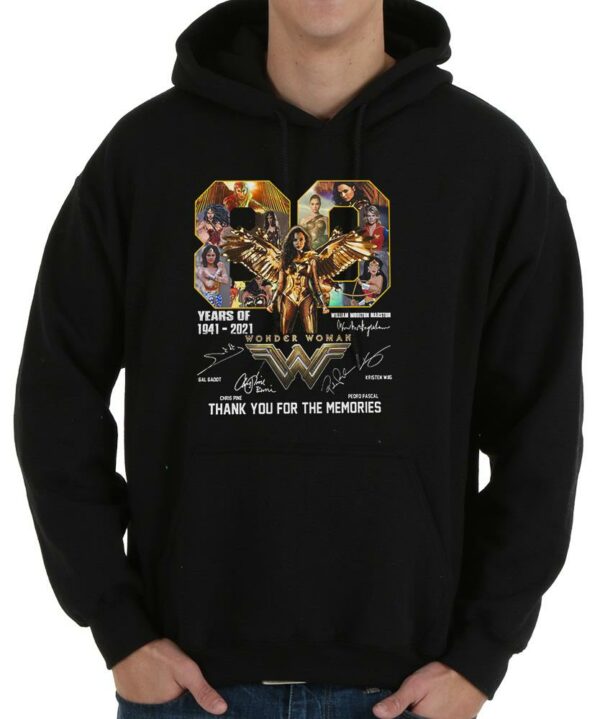 Premium 88 Years Wonder Woman Shirt, 88 Years Of Wonder Woman Thank You For The Memories Signatures Shirt 4