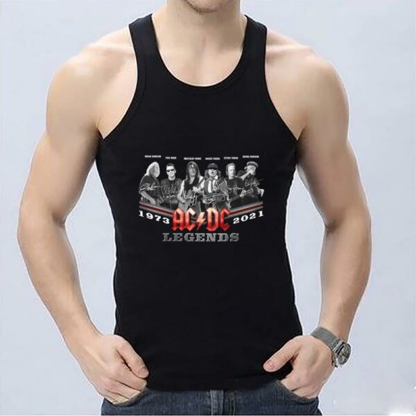 Premium ACDC Legends BAnd Signatures Shirt, 1973 2021 ACDC Band Legends Members Signatures Shirt 3