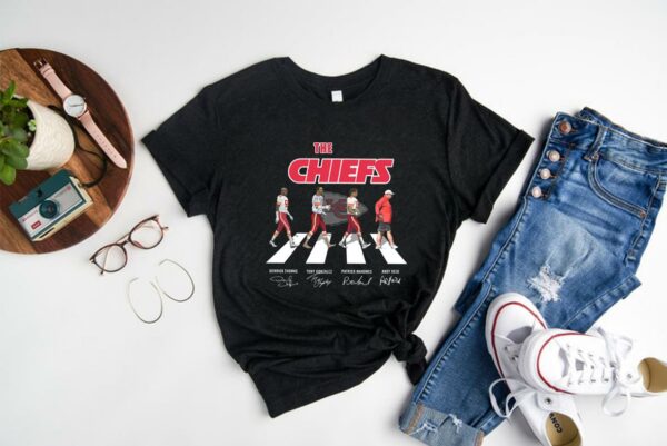 Premium Chiefs Abbey Road Shirt, The Kansan Chiefs City Walking Shirt, The Chiefs Abbey Road Signatures Shirt 1
