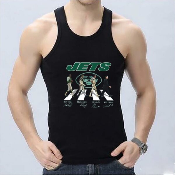 Premium New York Jets Walking Shirt, New York Jets Abbey Road Signatures Shirt 3