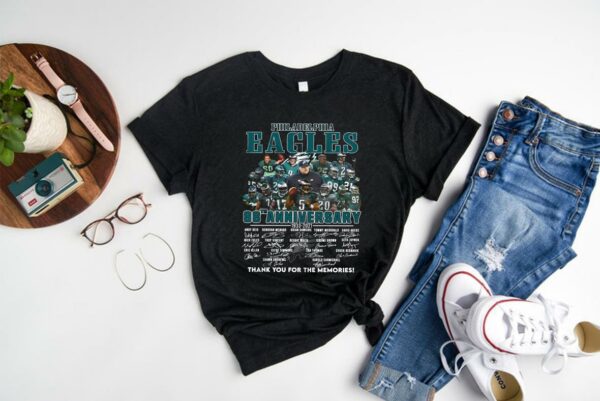 Premium Philadelphia Eagles 88th Shirt, Philadelphia Eagles 88th Anniversary 1933 2021 Signatures Thank You For The Memories Shirt 1