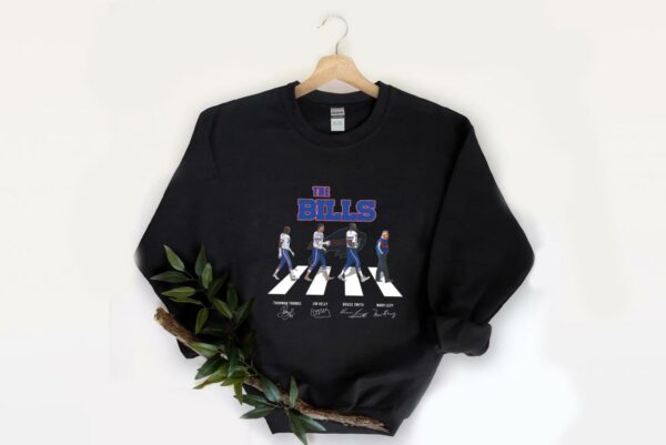 Premium The Bills Abbey Road Shirt, The Bills Walking Shirt, The Bills Abbey Road Signatures Shirt 2
