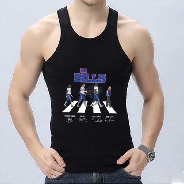 Premium The Bills Abbey Road Shirt, The Bills Walking Shirt, The Bills Abbey Road Signatures Shirt 3