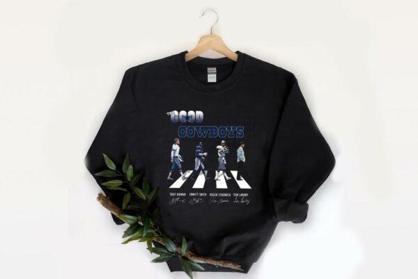 Premium The Good Dallas Cowboys Shirt, The Good cowboys Abbey Road Signatures Shirt 2
