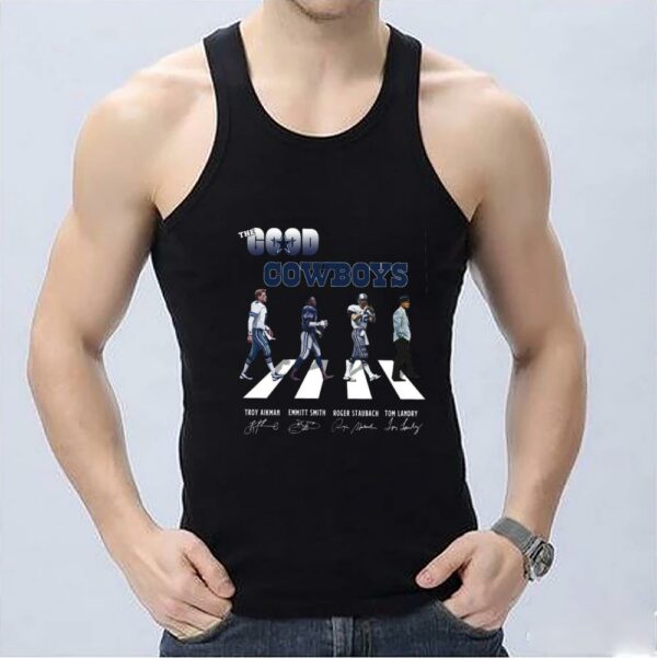 Premium The Good Dallas Cowboys Shirt, The Good cowboys Abbey Road Signatures Shirt 3
