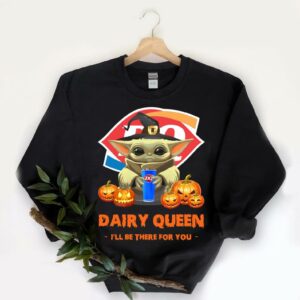 Pretty Baby Yoda And Dairy Queen Pumpkins I'll Be There For You Shirt, Baby Yoda Hug Dairy Queen Pumpkins Halloween Shirt 5