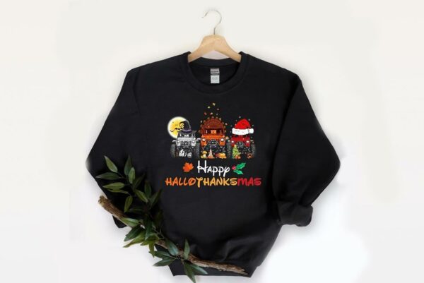 Pretty Jeeps Happy Hallothanksmas Shirt, Jeeps Happy Halloween Thank Christmas Shirt, Hallothanksmas Shirt 2