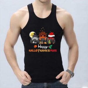 Pretty Jeeps Happy Hallothanksmas Shirt, Jeeps Happy Halloween Thank Christmas Shirt, Hallothanksmas Shirt 6