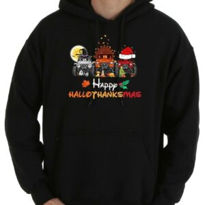 Pretty Jeeps Happy Hallothanksmas Shirt, Jeeps Happy Halloween Thank Christmas Shirt, Hallothanksmas Shirt 7