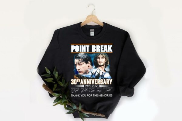 Pretty Point Break 30th Anniversary 1991-2021 Signatures Thank You For The Memories Shirt, 30th Point Break Shirt 2