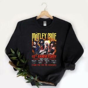The Best Motley Crue 40th Anniversary 1961 2021 Thank You For The Memories Signatures Shirt, 40th Motley Cure Shirt 5