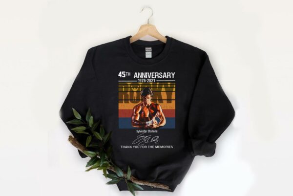 The Best Rocky 45th Anniversary 1976 2021 Thank You For The Memories Signature Shirt, Sylvester Rocky Shirt 2