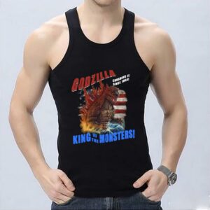 Top Godzilla King Of The Monsters And American Flag Shirt, Godzilla Crushing It Since 1954 King Of The Monsters Shirt 6