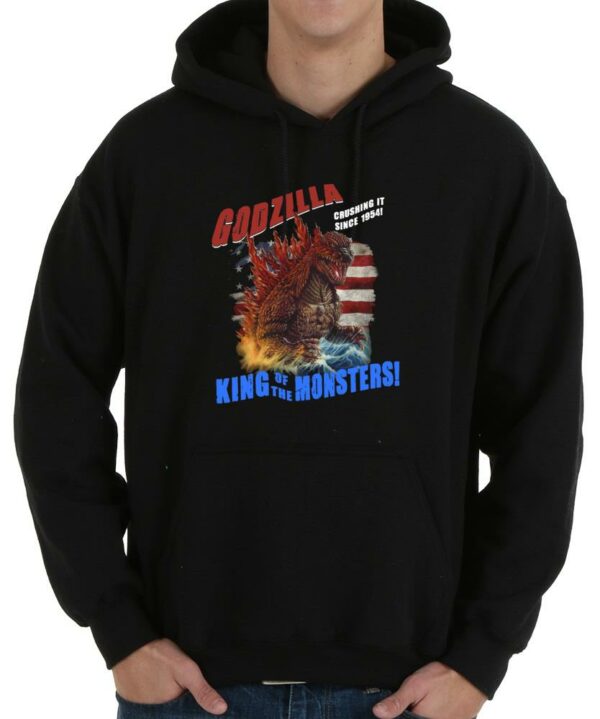 Top Godzilla King Of The Monsters And American Flag Shirt, Godzilla Crushing It Since 1954 King Of The Monsters Shirt 4
