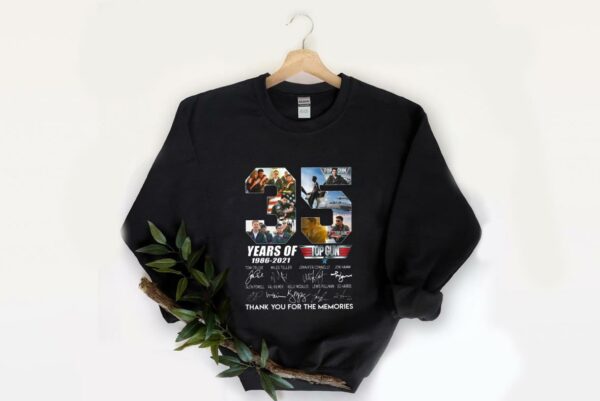 Top Gun 35 Years Of 1986-2021 Thank You For The Memories Signatures Shirt, Gun Shirt 2