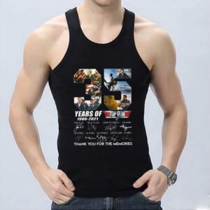 Top Gun 35 Years Of 1986-2021 Thank You For The Memories Signatures Shirt, Gun Shirt 6