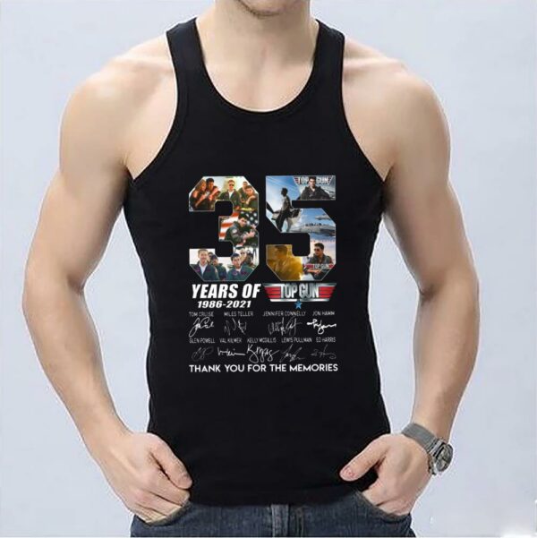 Top Gun 35 Years Of 1986-2021 Thank You For The Memories Signatures Shirt, Gun Shirt 3
