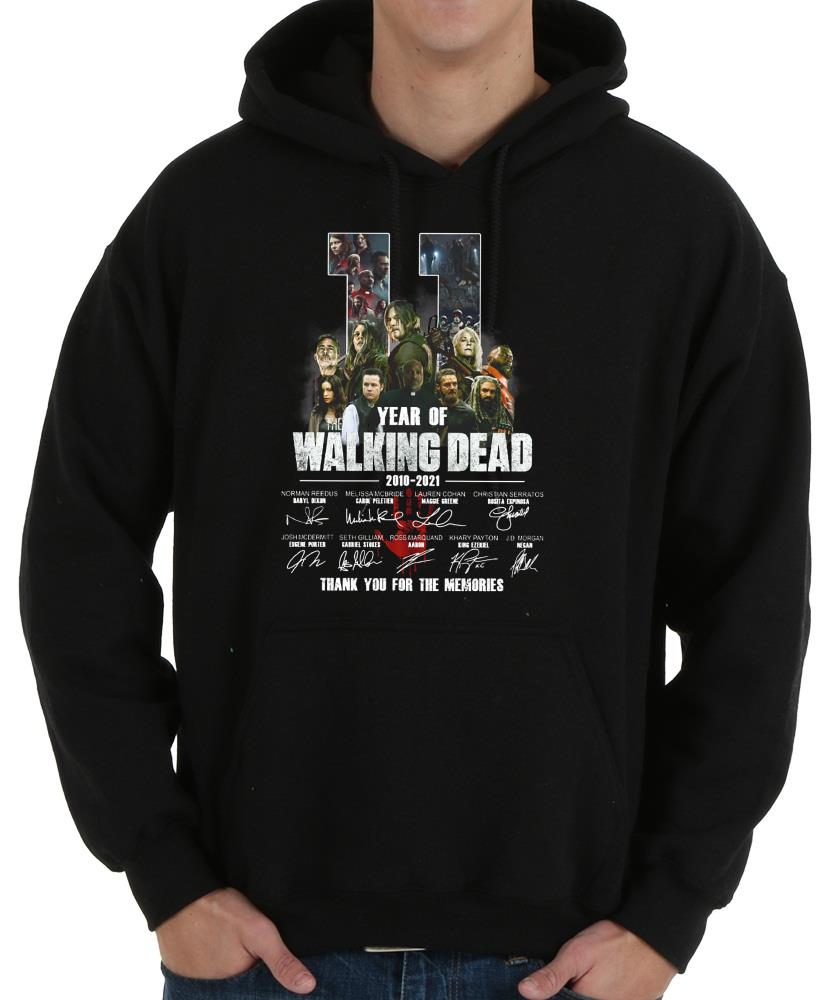 Vintage 11 Years Of The Walking Dead 2010 2021 Signature Thank You For The Memories Shirt, The Walking Dead Shirt 8 Vintage 11 Years Of The Walking Dead 2010 2021 Signature Thank You For The Memories Shirt, The Walking Dead Shirt