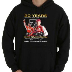 Vintage 20 Years 2001 2021 Kimi Raikkonen Signature Thank You For The Memories Shirt, Kimi Raikkinen Shirt 7