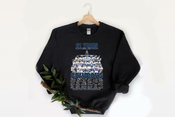 Vintage 61 Years 1960 2021 Dallas Cowboys 1976 2021 Signatures Thank You For The Memories Shirt, Dallas Cowboy Shirt 2