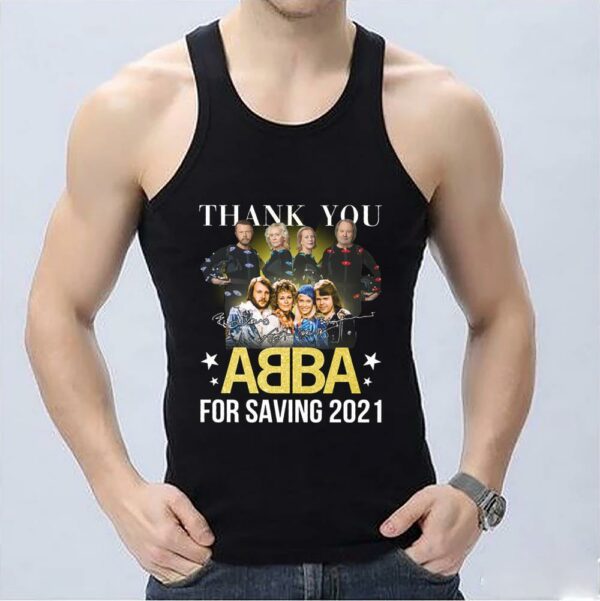 Vintage ABBA 49th Anniversary Signatures 1972 2021 Shirt, Thank You ABBA For Saving Shirt 3